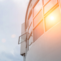 buidling reflect the sun